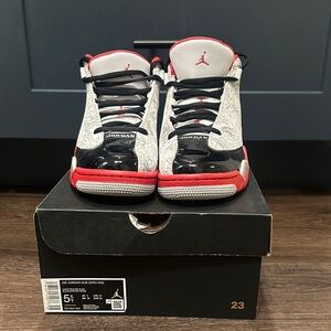 Jordan Kids Sneakers - Black, Red, White Design